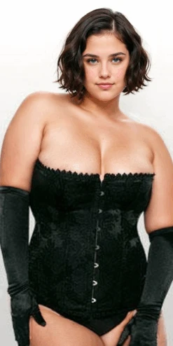 Coquette Plus Size Strapless Brocade Corset