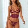 Dreamgirl Strappy Burgundy Lace Bra Set -ThreeWishes Store DG12926 Burgundy Front d508d612 982f 412f a25b 433cde2b1034