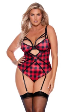 Plus Size Buffalo Plaid Teddy