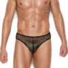 Men's Fishnet Thong -ThreeWishes Store EM82928 front