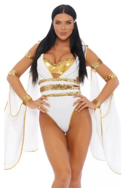 Forplay Plus Size Glo My Goddess Costume -ThreeWishes Store FP558786X white front 2