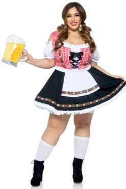 LEG AVENUE Plus Size Beer Garden Babe Costume -ThreeWishes Store LA86746X front 101 75756