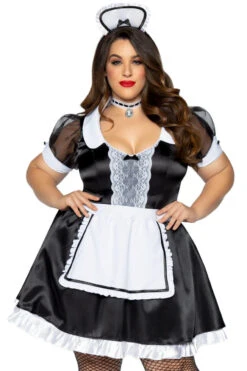 LEG AVENUE Plus Size French Maid Costume 11 LEG AVENUE Plus Size French Maid Costume -ThreeWishes Store LA86922X 01 007 2 99912