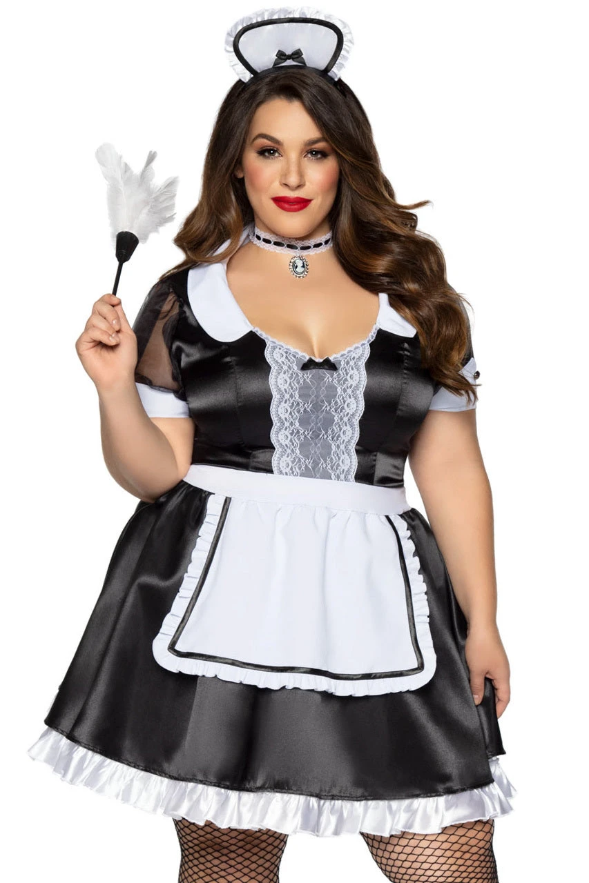 LEG AVENUE Plus Size French Maid Costume 4 LEG AVENUE Plus Size French Maid Costume - Image 2