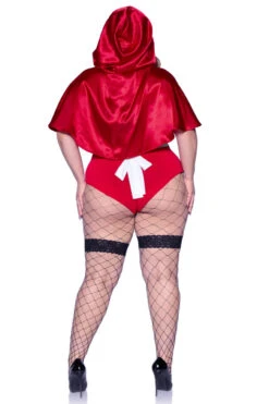 LEG AVENUE Plus Size Naughty Miss Red Costume 10 LEG AVENUE Plus Size Naughty Miss Red Costume -ThreeWishes Store LA86975X Red Black Back 3