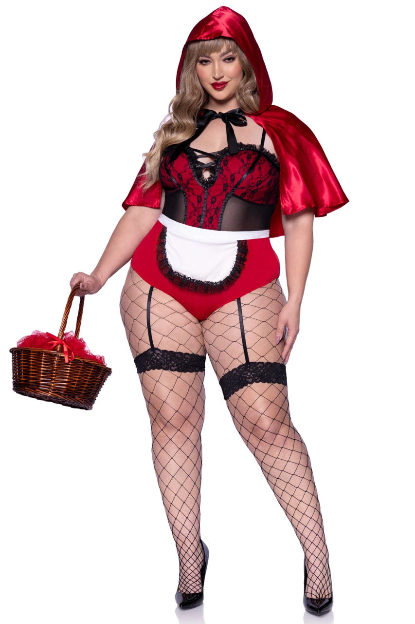 LEG AVENUE Plus Size Naughty Miss Red Costume 3 LEG AVENUE Plus Size Naughty Miss Red Costume