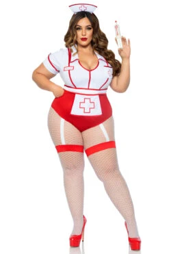 LEG AVENUE Plus Size Nurse Feelgood Costume -ThreeWishes Store LA87086X front 096 92179