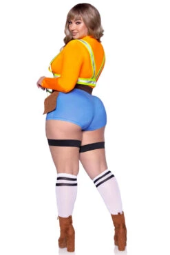 LEG AVENUE Plus Size Nailed It Construction Worker Costume -ThreeWishes Store LA87108X multicolor back 1