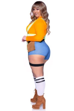 LEG AVENUE Plus Size Nailed It Construction Worker Costume -ThreeWishes Store LA87108X multicolor back 2