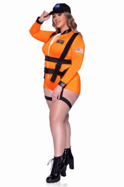LEG AVENUE Plus Size Space Commander Costume -ThreeWishes Store LA87128X Orange Front 4