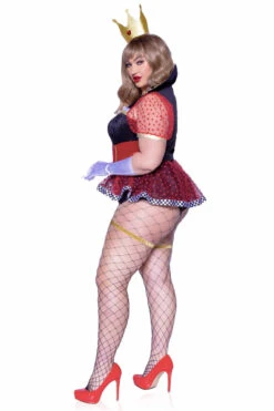 LEG AVENUE Plus Size Ravishing Red Queen Costume 8 LEG AVENUE Plus Size Ravishing Red Queen Costume -ThreeWishes Store LA87152X Black Red Front 2
