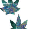 Gold Holographic Snake Print Indica Nipple Pasties -ThreeWishes Store LFI STD GLGR 85318