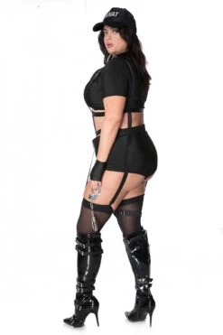 MUSIC LEGS Plus Size SWAT Commander Costume -ThreeWishes Store ML71119Q as shown back