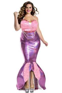 Plus Size Blushing Beauty Mermaid Costume -ThreeWishes Store PK1904XL front 33751 fabc0d55 a05c 4473 b1f1 d959a4627d9a