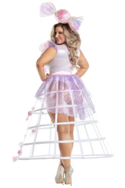 Plus Size Bon-Bon Queen Costume -ThreeWishes Store PK2238XL as shown back