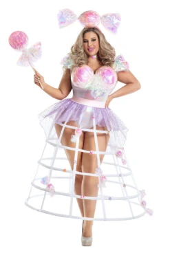 Plus Size Bon-Bon Queen Costume -ThreeWishes Store PK2238XL as shown front 2