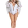 Plus Size Sparkle Angel Costume -ThreeWishes Store PK2261XL as shown front