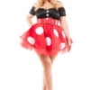 Plus Size Coquette Mouse Costume -ThreeWishes Store PK816XL front 37929