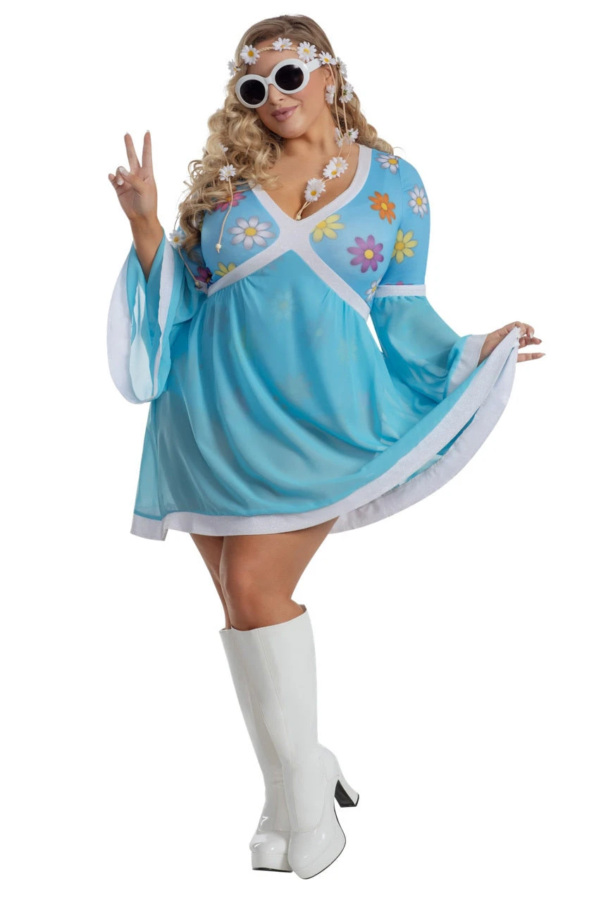 Plus Size Flower Power Costume 3 Plus Size Flower Power Costume