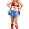 Plus Size Wonder Lady Costume -ThreeWishes Store S4560X front 2 96467
