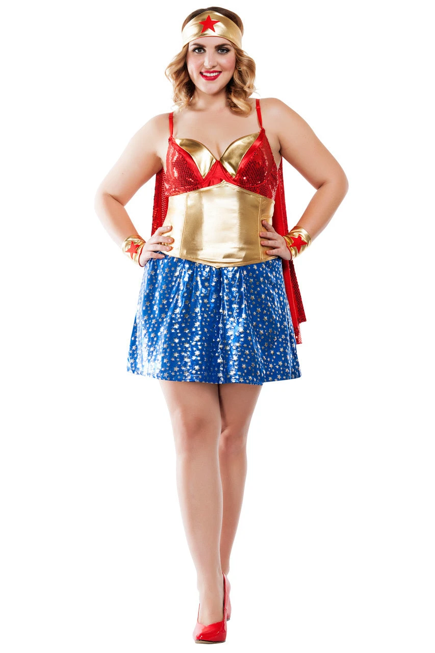 Plus Size Wonder Lady Costume 4 Plus Size Wonder Lady Costume - Image 2