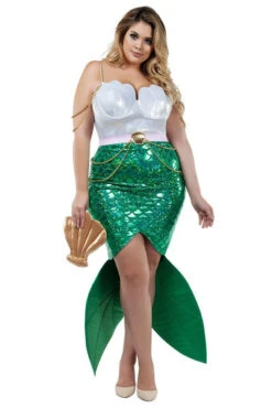 Plus Size Alluring Sea Siren Costume -ThreeWishes Store S8022X Plus Mermaid F1300 F 50639 d3363d76 6bcb 41c2 8634 3ad3dffedbc2