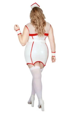 Plus Size Not So Classic Nurse Costume -ThreeWishes Store SAS2321X as shown back 1