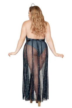 Plus Size Galaxy Goddess Costume -ThreeWishes Store SAS2349X as shown back 1
