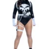 Plus Size The Punishing One Costume -ThreeWishes Store SAS6114X black white front