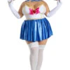 Plus Size Anime School Girl Costume 1 Plus Size Anime School Girl Costume -ThreeWishes Store SAS9018X as shown front 1