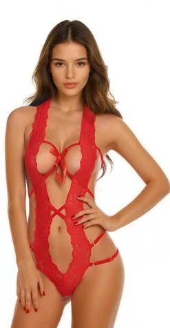 Strappy Lace String Teddy -ThreeWishes Store SI Q LH096 red front 4 2 d2d971b1 b17e 4cc3 acd7 bb10a9e55842