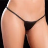 Simple G-String Panty -ThreeWishes Store SI Q NP23 black front