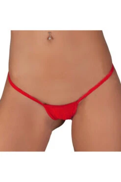 Simple G-String Panty -ThreeWishes Store SI Q NP23 red front