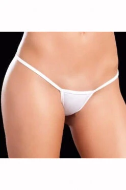 Simple G-String Panty -ThreeWishes Store SI Q NP23 white front