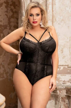 Plus Size Midnight Desires Teddy -ThreeWishes Store SIR80875 1P black front 3 a1ba4e60 abcf 402b a1b5 2168a890f912