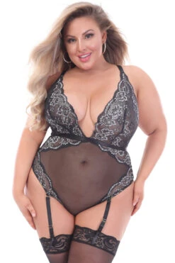 Plus Size Passion Teddy -ThreeWishes Store STM11190X BLACK F 31793 9ced51f8 b13d 4454 a04a 0f198fa98dd8