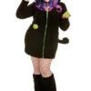 Dreamgirl Plus Size Fuzzy Black Cat Costume -ThreeWishes Store d12014x cst front