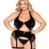 Dreamgirl Plus Size Ride 'Em Cowgirl Bedroom Costume 1 Dreamgirl Plus Size Ride 'Em Cowgirl Bedroom Costume -ThreeWishes Store dreamgirl plus size western themed faux leather bralette and garter belt bedroom costume set with fringe details garter set dreamgirl 969381