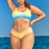 Plus Size Miami Sunset Sport Bikini -ThreeWishes Store ep6685x 20miami 20sunset 20front