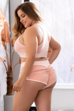 Plus Size Lounge Around Pajama Set 9 Plus Size Lounge Around Pajama Set -ThreeWishes Store ep7389x rose back