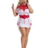 Dreamgirl Plus Zip Up Nurse Halloween Costume -ThreeWishes Store party king plus zip up nurse costumes partyking 875521