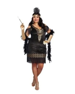 Dreamgirl Plus Size Swanky Flapper Costume